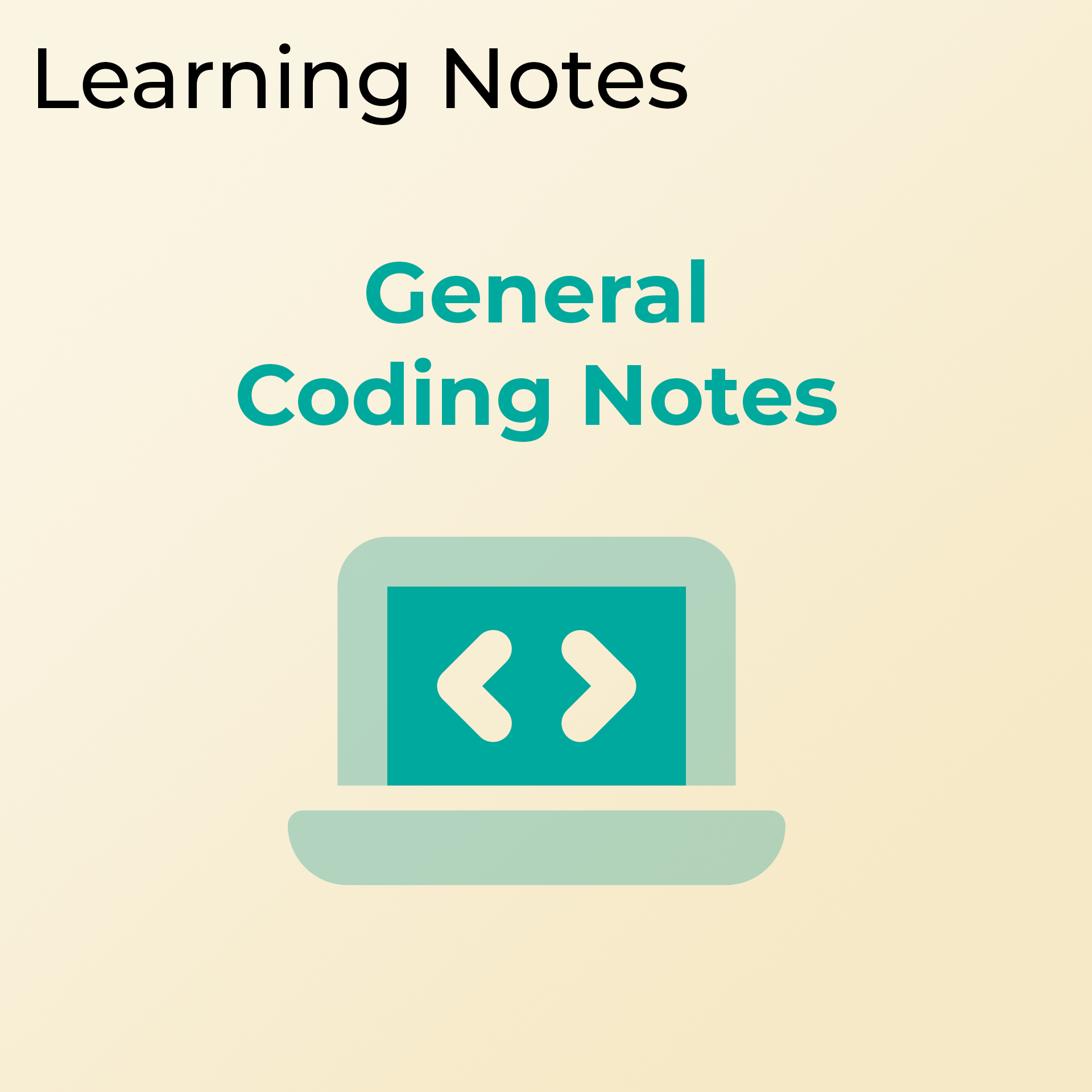 General Coding Notes