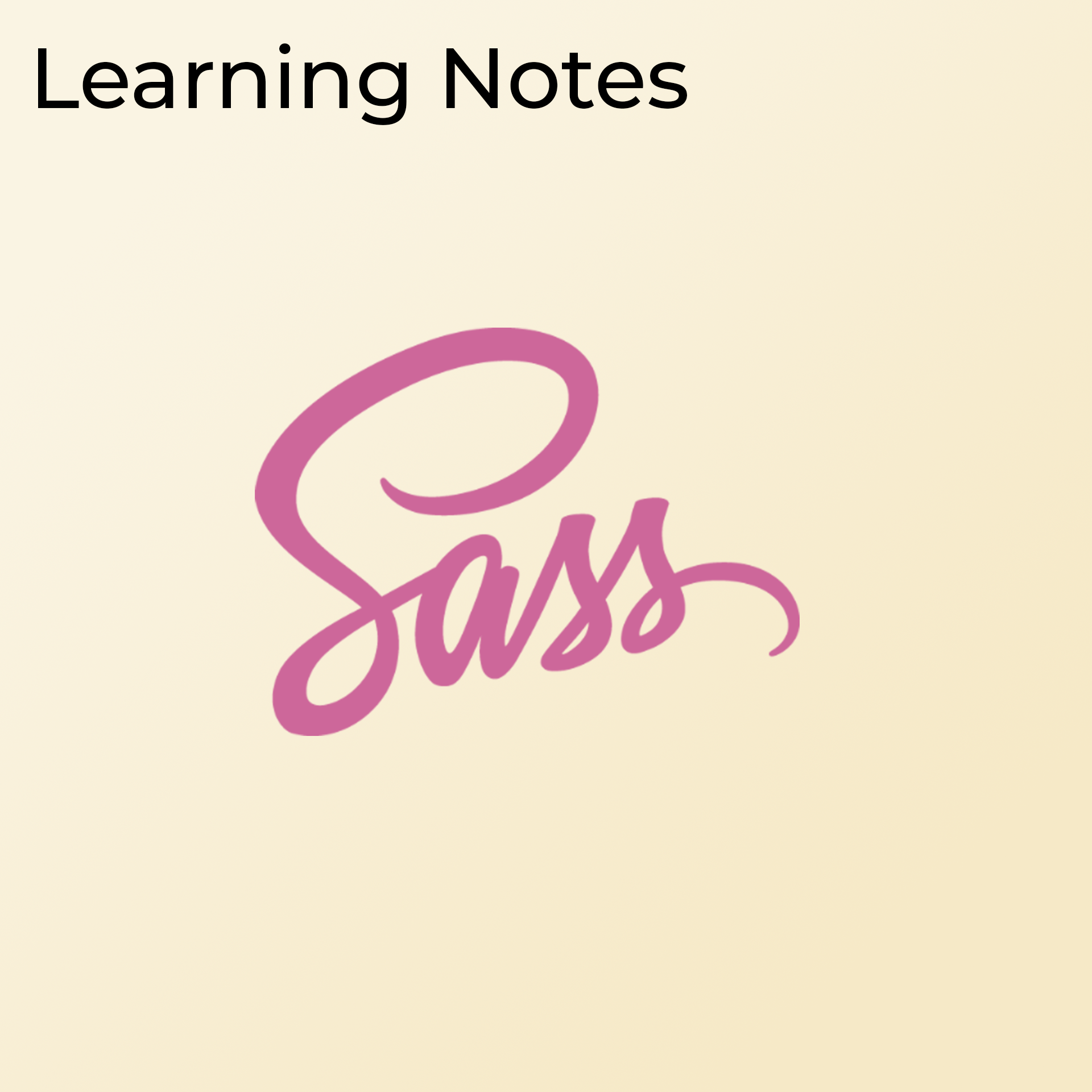 SASS Learning Notes